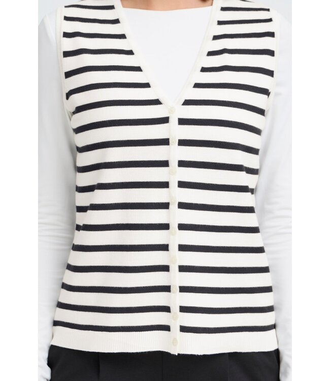 ICHI IHLULS WA - Small White Total Eclipse Striped