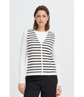 ICHI IHLULS WA - Small White Total Eclipse Striped