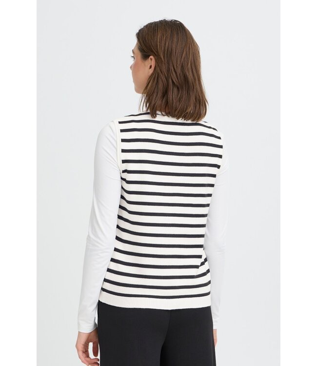 ICHI IHLULS WA - Small White Total Eclipse Striped