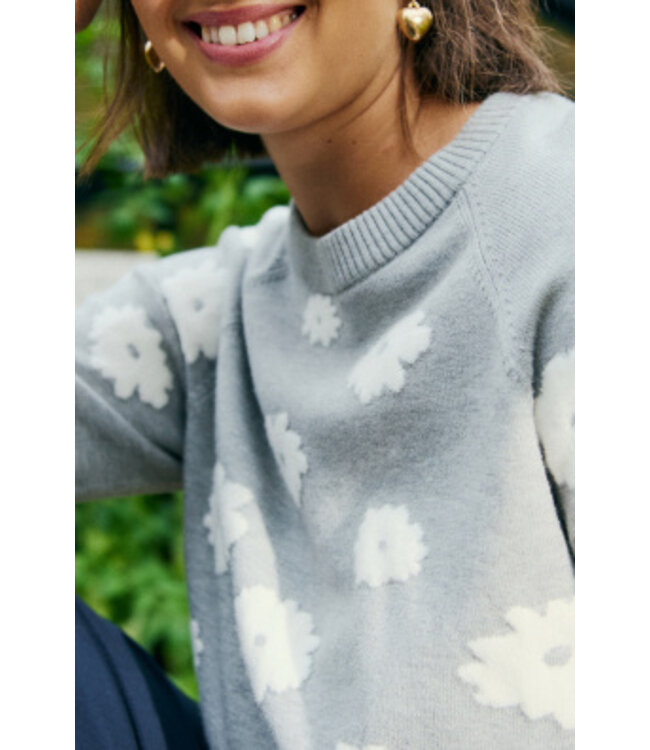 Freequent FQALPI Pullover - Light Grey Melange