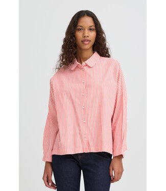 ICHI IHGILEY Shirt - Birch / Pink Striped