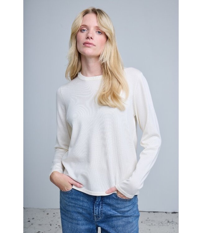 ICHI IHLULS O-Neck LS - Small Cloud Kelly Stripe