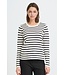 ICHI IHLULS O-Neck LS - Small Cloud Kelly Stripe