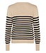 KAFFE KAlizza Striped Knit Pullover - Feather Grey/Black Stripe