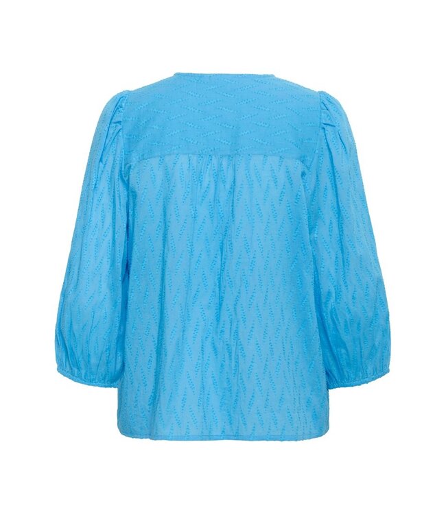 KAFFE KAgabriela V-Neck Shirt - Azure Blue
