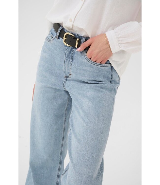 KAFFE KAmeadaow HW Reg Fit Jeans - Light Blue