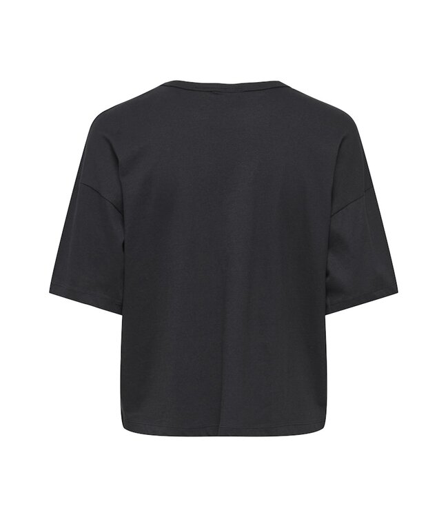 JDY JDYCALLY Life S/S EMB Top - Black