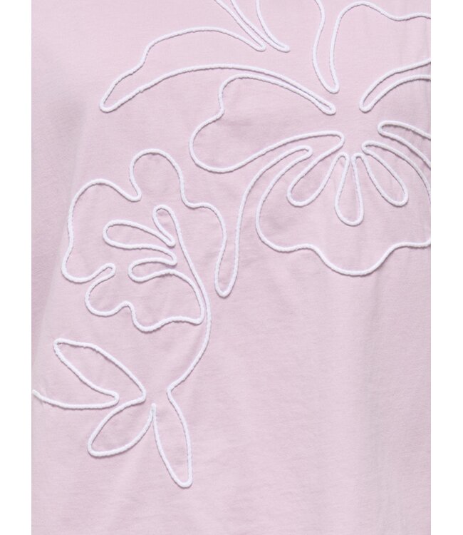 JDY JDYCALLY Life S/S EMB Top - Fragrant Lilac