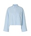 Selected Femme SLWASTHA LS Cropped Boxy Shirt - Cashmere Blue