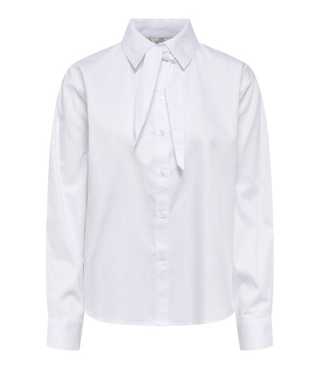 JDY JDYWILLOW Loose L/S Bow Shirt - Bright White