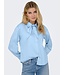JDY JDYWILLOW Loose L/S Bow Shirt - Cerulean