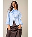 JDY JDYWILLOW Loose L/S Bow Shirt - Cerulean