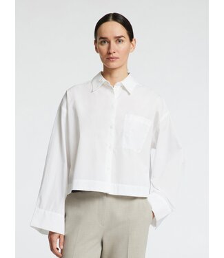 Selected Femme SLWASTHA LS Cropped Boxy Shirt - Bright White