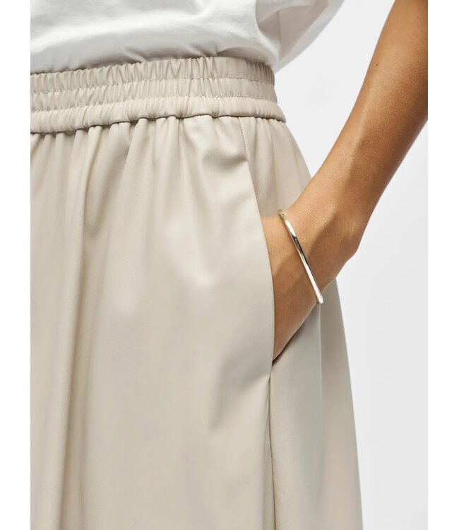 Object OBJEMERY Loose Coated Skirt - Birch