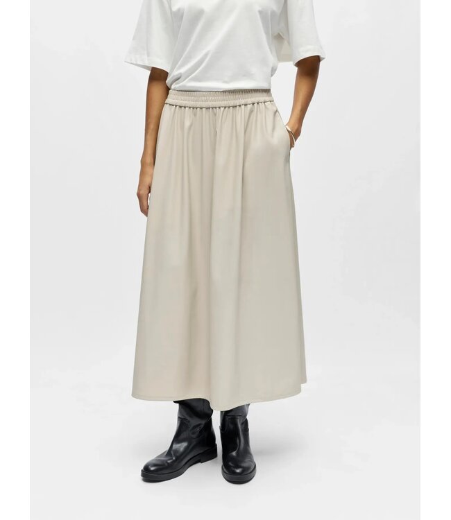 Object OBJEMERY Loose Coated Skirt - Birch