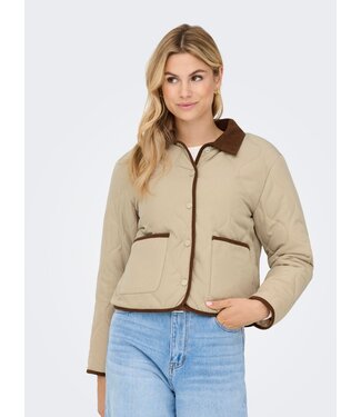 JDY JDYPAULA L/S Quilted Barn Shacket - Humus