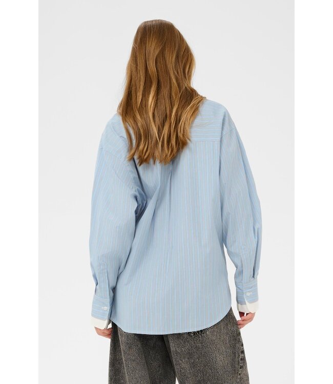 KAFFE KAlevia Shirt - Powder Blue Stripe