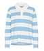 KAFFE KAmiala Polo T-Shirt - Chalk/Powder Blue Stripe