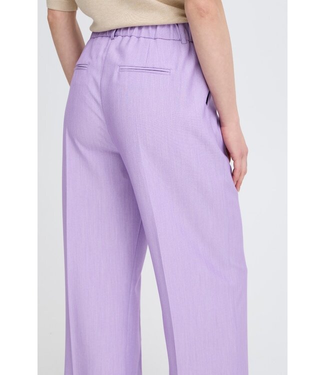 b.young BYDANTA Wide Leg Pants 2 - English Lavender Melange