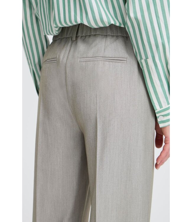 b.young BYDANTA Wide Leg Pants 2 - Vetiver Melange