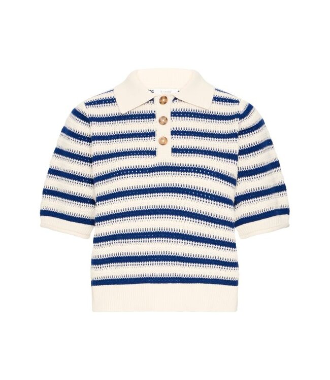 b.young BYMIKALA Polo Jumper - Medieval Blue Stripe