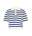 b.young BYMIKALA Polo Jumper - Medieval Blue Stripe