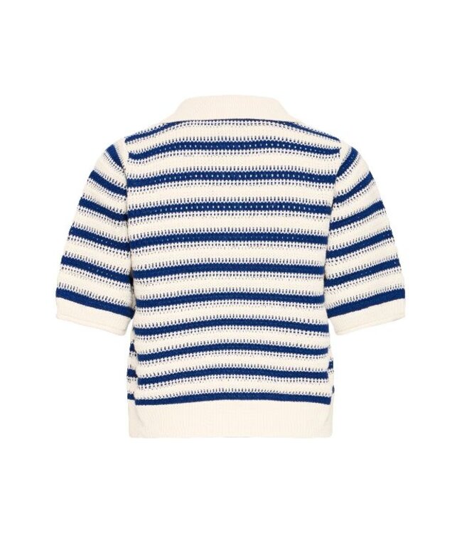 b.young BYMIKALA Polo Jumper - Medieval Blue Stripe