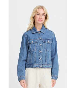b.young BYKERINA Jacket - Mid Blue Denim