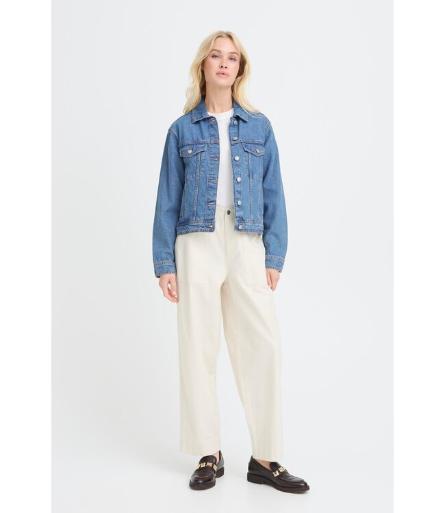 b.young BYKERINA Jacket - Mid Blue Denim