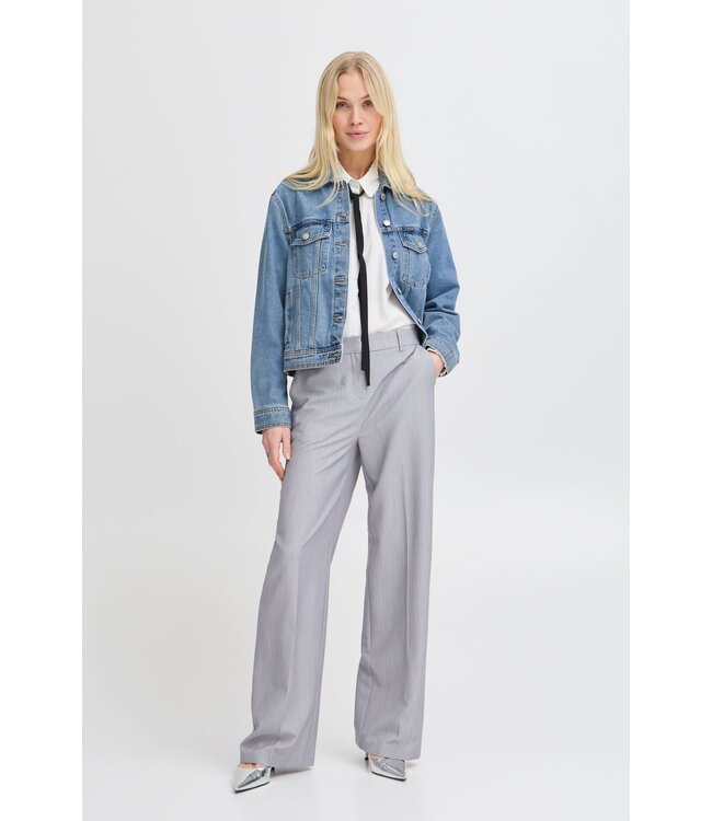 b.young BYKERINA Jacket - Mid Blue Denim