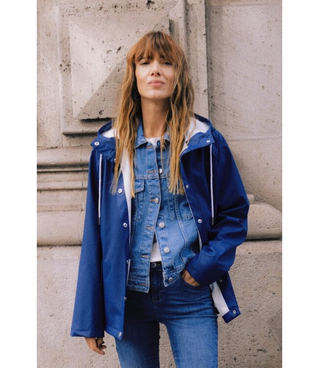 b.young BYKERINA Jacket - Mid Blue Denim