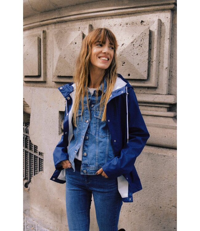 b.young BYKERINA Jacket - Mid Blue Denim