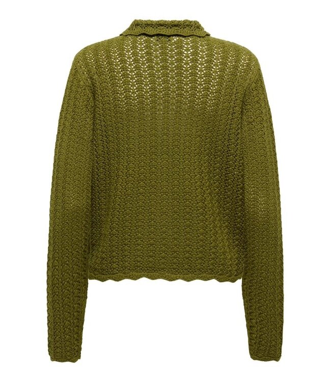JDY JDYCAMIL L/S Colar Cardigan - Fir Green