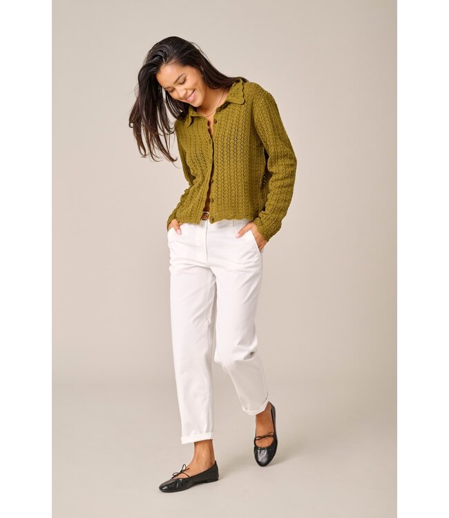 JDY JDYCAMIL L/S Colar Cardigan - Fir Green