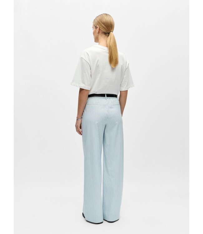 Object OBJLISA Wide Pant AOP - Cloud Dancer Winter sky