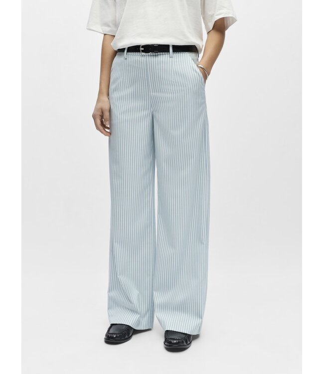 Object OBJLISA Wide Pant AOP - Cloud Dancer Winter sky