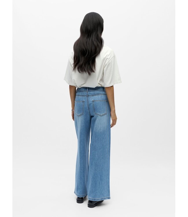 Object OBJROSIE MW Wide Jeans - Light Blue Denim