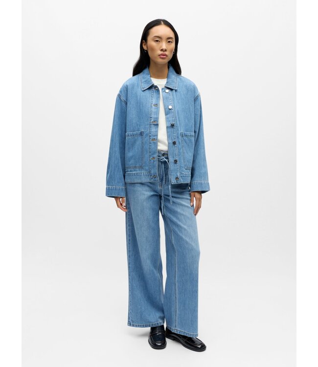 Object OBJROSIE MW Wide Jeans - Light Blue Denim