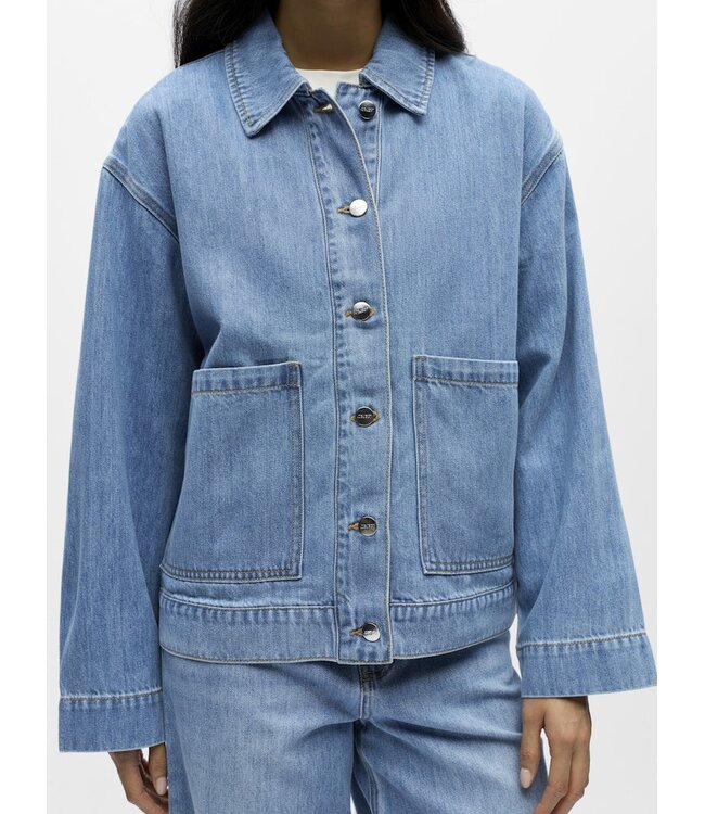 Object OBJROSIE Overshirt - Light Blue Denim