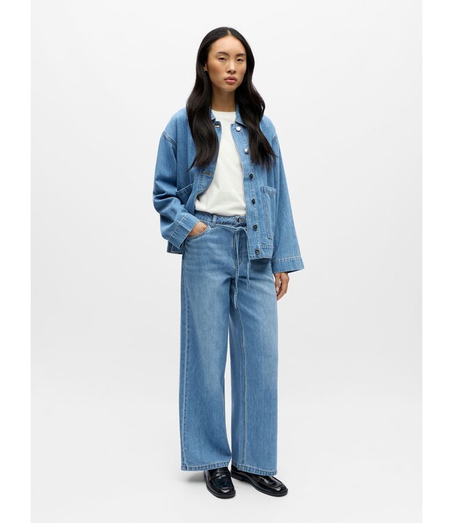 Object OBJROSIE RE L/S Overshirt - Light Blue Denim