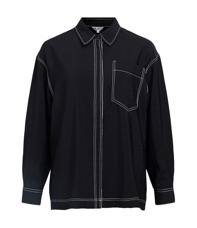 Object OBJJACIRA LLO L/S Shirt - Black
