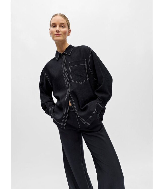 Object OBJJACIRA LLO L/S Shirt - Black