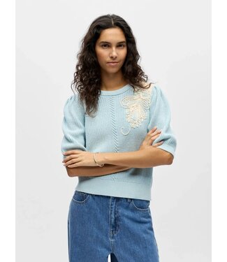 Object OBJSTAR S/S RE Knit Pullover - Winter Sky