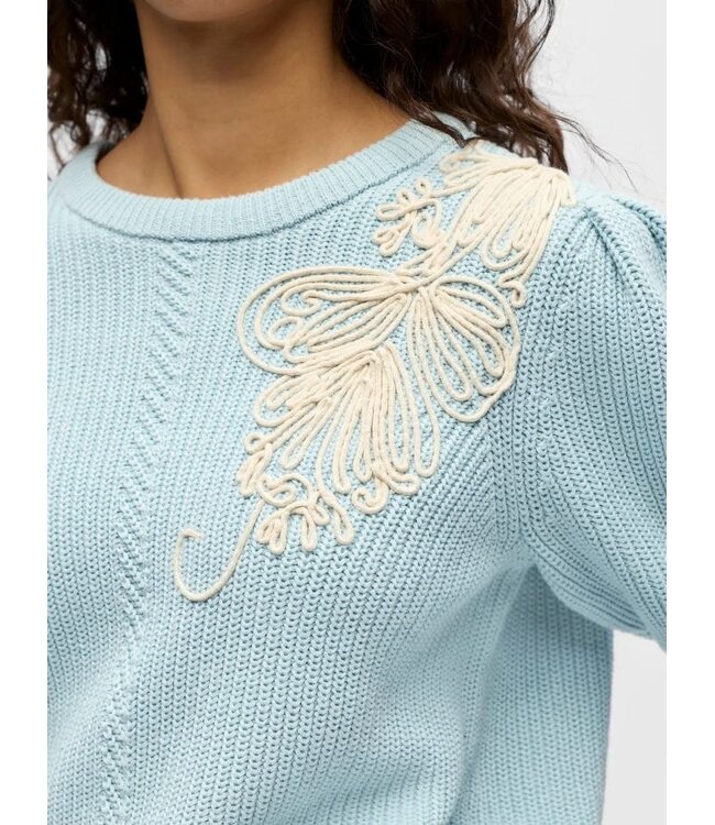 Object OBJSTAR S/S RE Knit Pullover - Winter Sky