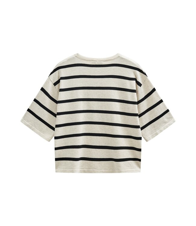 Freequent FQCONNY Pullover - Moonbeam Melange w. Black