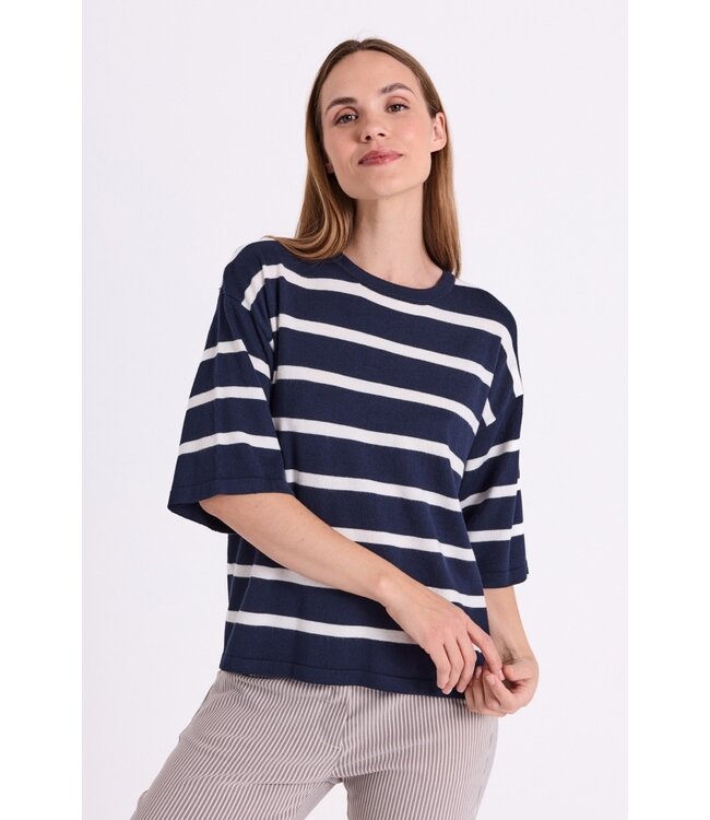 Freequent FQCONNY Pullover - Moonbeam Melange w. Black