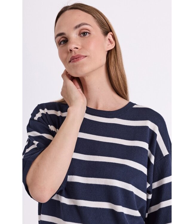 Freequent FQCONNY Pullover - Moonbeam Melange w. Black