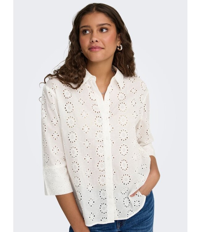 JDY JDYTALLIE Long Shirt - Cloud Dancer