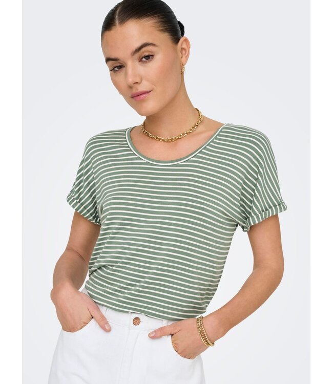 JDY JDYSISSY O-Neck Top - Sea Spray Cloud Dancer