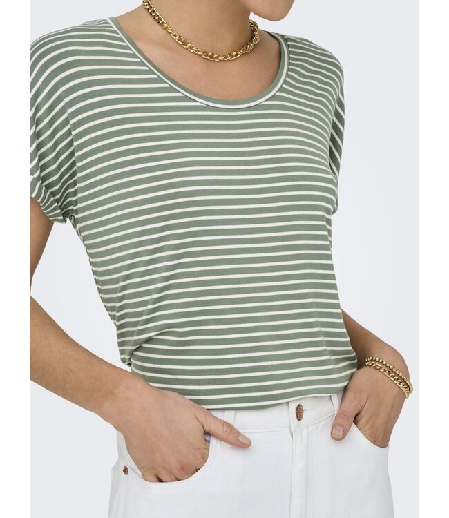 JDY JDYSISSY O-Neck Top - Sea Spray Cloud Dancer